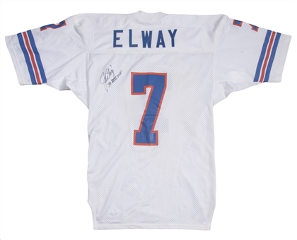 1985 John Elway Game Used & Signed Denver Broncos Road Jersey (MEARS A10 & JSA)